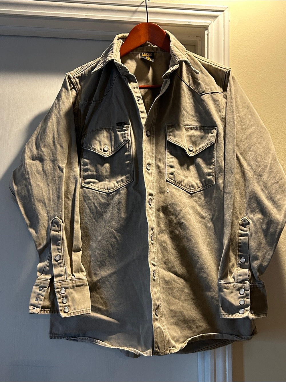 LAPCO Western Welding heavy duty Men's pearl snap Button-Up Shirt work Jacket